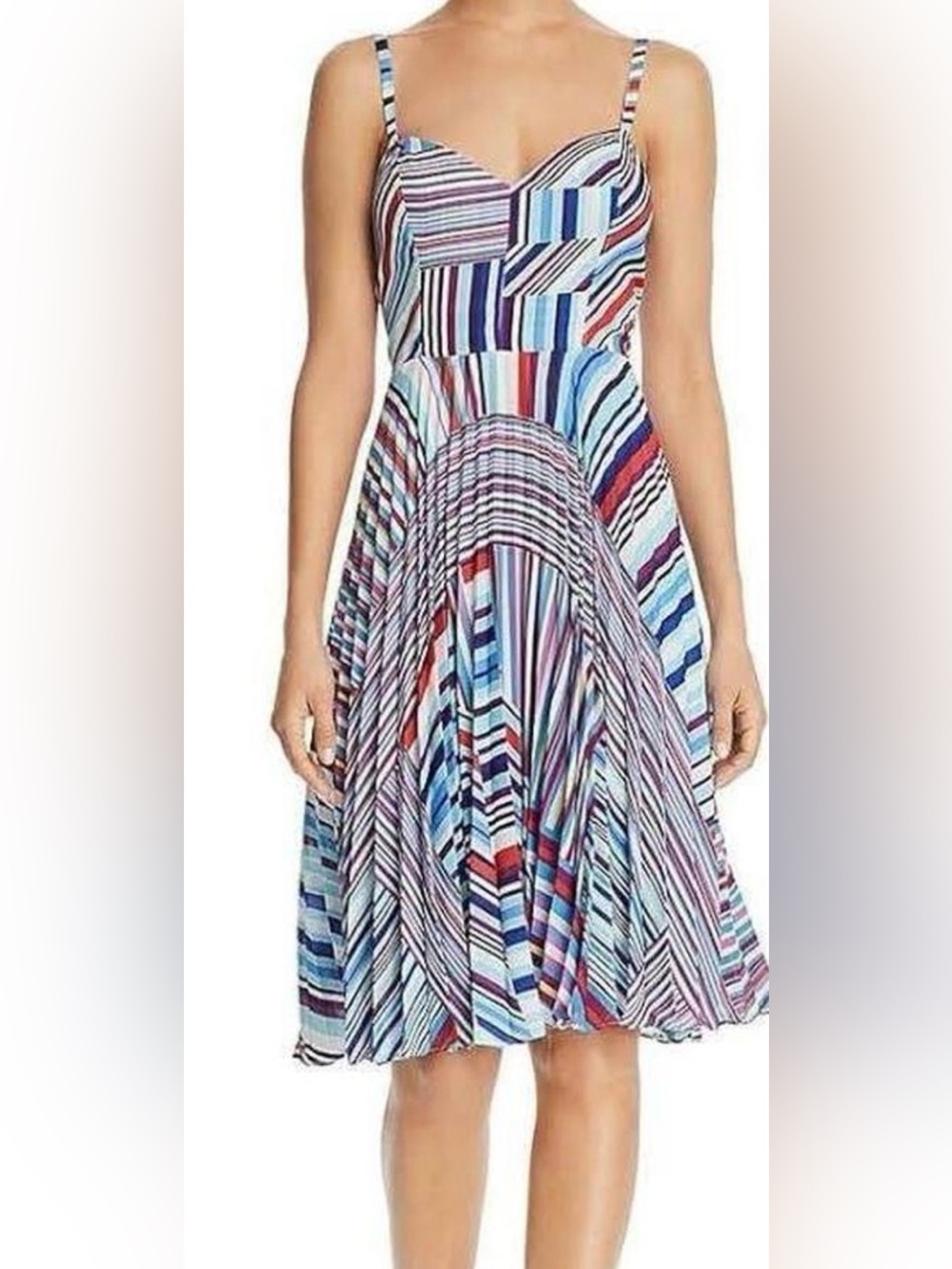 Parker Multistripe Maxi Dress in Blue, Purple, Red